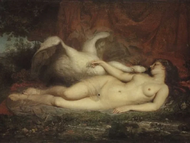 1830-mile Auguste Hublin - Leda e il cigno (1864)